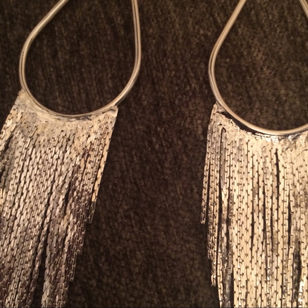 Studio 54 Dangling Earrings- Silver - Picture 2 of 5